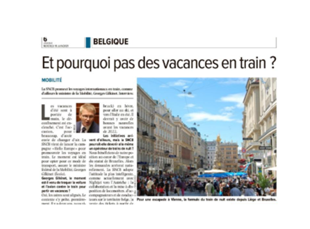 Les vacances en train vont-elles se développer? Georges Gilkinet: «Les astres sont alignés»