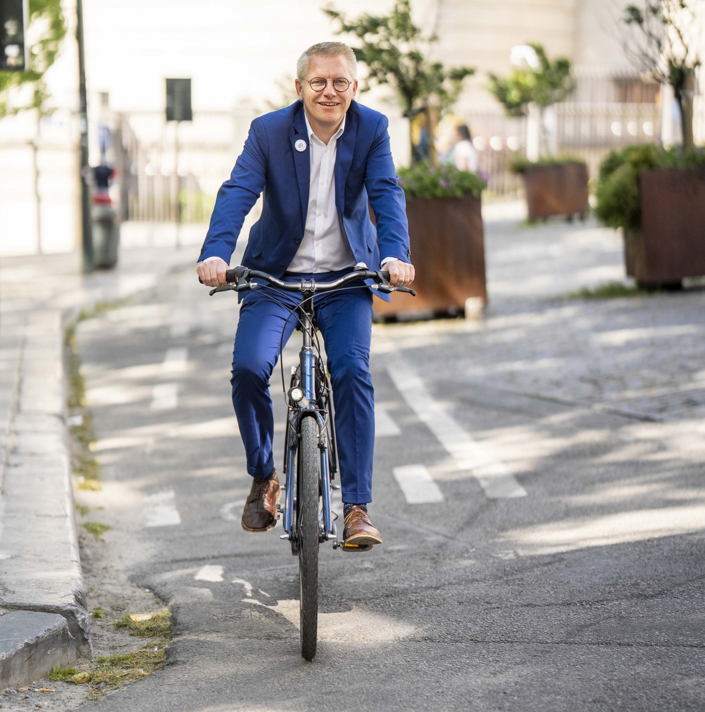 Georges Gilkinet à vélo