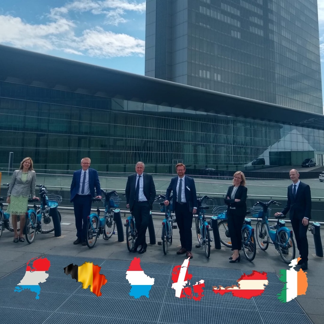 De ministers van Mobiliteit van de BENELUX, Denemarken, Ierland en Oostenrijk