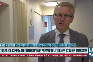 La première journée de Georges Gilkinet comme ministre